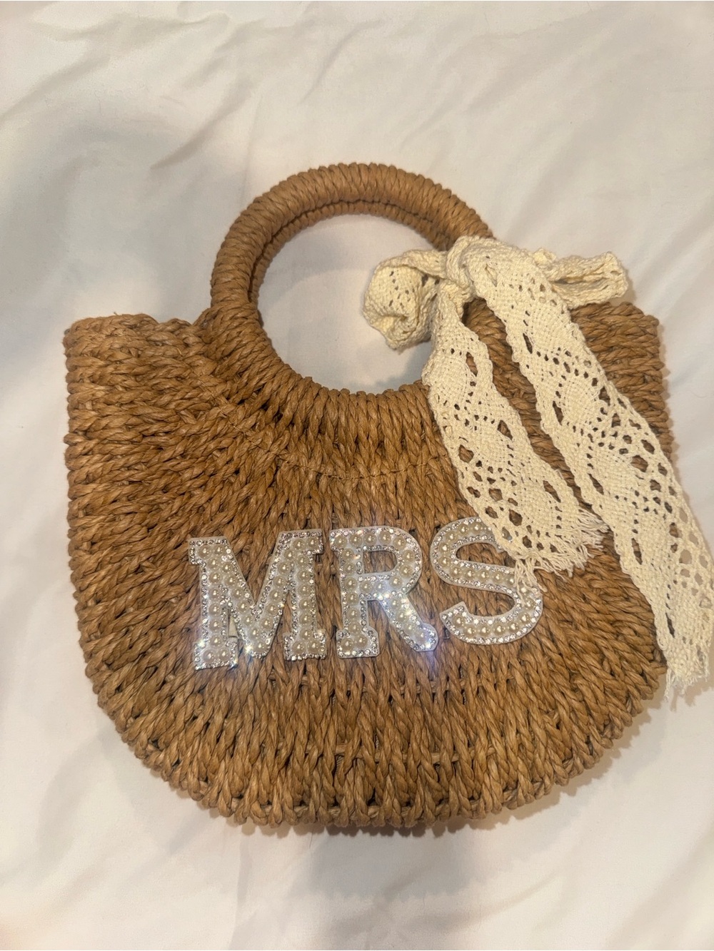 Mrs. Straw Mini Bag - Natural Woven Crossbody - Picture 2 of 3